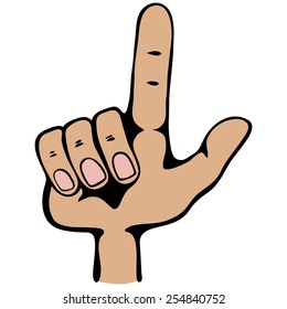 Obscene gestures. Two fingers.