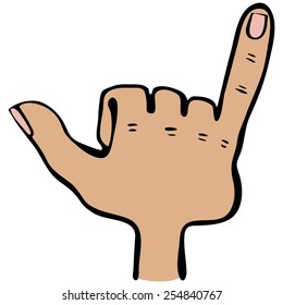Obscene gestures. Two fingers.
