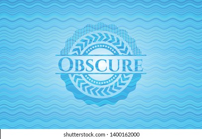 Obscure water wave concept emblem background. Vector Illustration. Detailed.