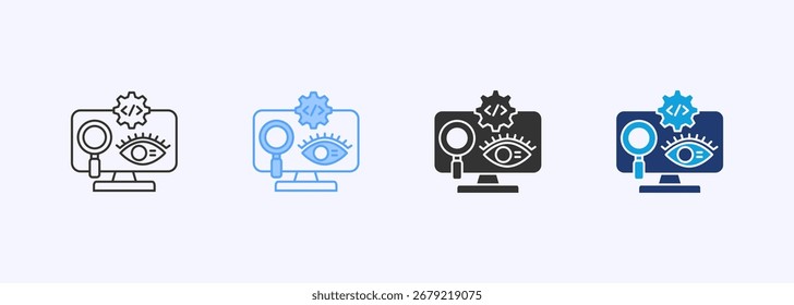 Observability Icon Set Multiple Style Collection