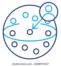 Observable Universe icon represented by Observable Universe symbol Dual Line style.