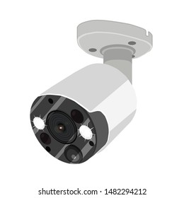 Observation camera on a white background