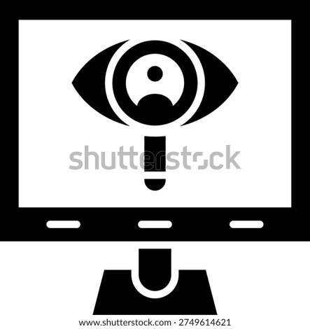 Observation Glyph Icon Vector Design
