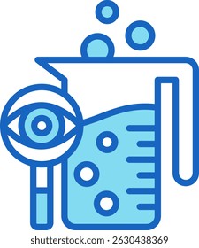 Observation Icon Blue Vector Illustration