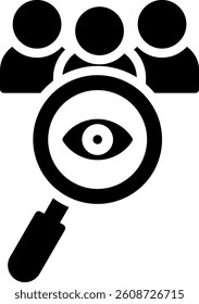 Observation Icon Glyph Vector Illustration