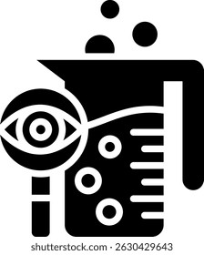 Ilustración vectorial de glifo de icono de observación
