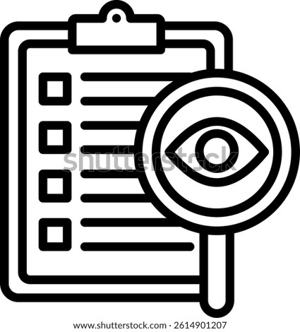 Observation Icon Line Vector Illustration