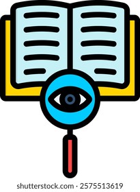 Observation Icon Lineal Color Vector Illustration