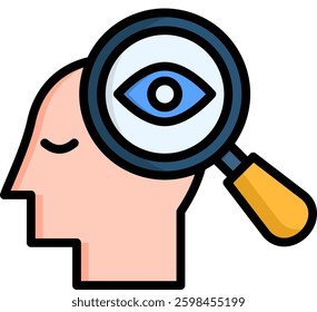 Observation Icon Lineal Color Vector Illustration