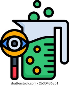 Observation Icon Lineal Color Vector Illustration