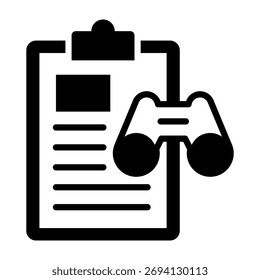 Ícone de observação - Ilustração de vetor de estilo misto
