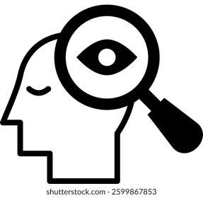 Observation Icon Mixed Vector Illustration
