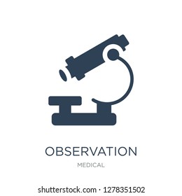observation icon vector on white background, observation trendy filled icons from Medical collection, observation vector illustration
