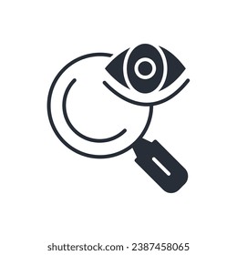 observation icon. vector.Editable stroke.linear style sign for use web design,logo.Symbol illustration.