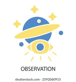 observation icon. vector.Editable stroke.linear style sign for use web design,logo.Symbol illustration.