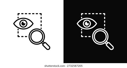 Observation Icon White And Black Background Style