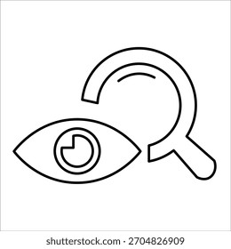 observation icons. simple line vector