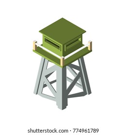 Observation Tower. The Green, Light. Isometric.