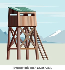 Observation tower for hunter