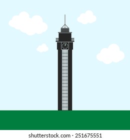Observation Tower Silhouette