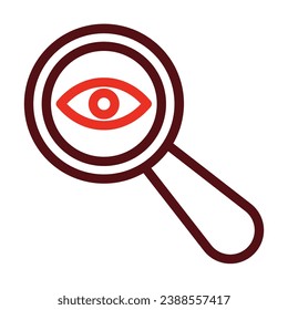 Observation Vector Thick Line Two Color Icons For Personal And Commercial Use.
