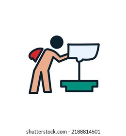 Observation viewer icon stock illustration on white background