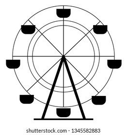 observation wheel flat illustration on white