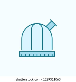 observatory 2 colored line icon. Simple colored element illustration. observatory outline symbol design from Scientifics study set