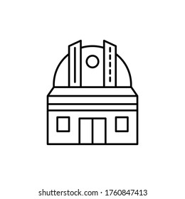 observatory, astronomy concept line icon. Simple element illustration. observatory, astronomy concept outline symbol design from space set. Can be used for web and mobile