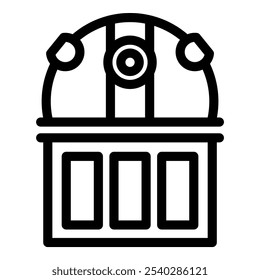 Observatory building facade for exploring and observing cosmos
