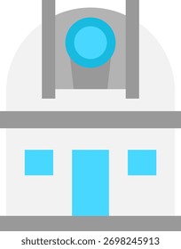 Observatory building icon vector illustration