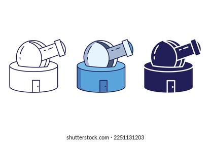 Observatory Center icon vector illustration