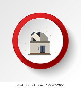 Observatory colored button icon. Element of space illustration. Signs and symbols icon can be used for web, logo, mobile app, UI, UX