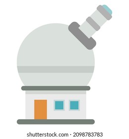 observatory flat clipart vector illustration