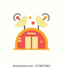 observatory flat icon, isolated icon in light background, perfect for website, blog, logo, graphic design, social media, UI, mobile app