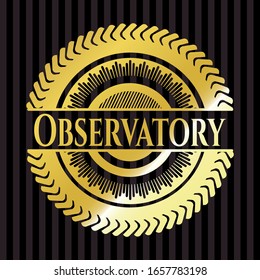 goldenes Observatorium. Vektorillustration Illustration. Detaillierte Angaben.