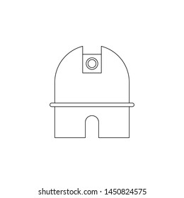 observatory icon. Element of space for mobile concept and web apps icon. Outline, thin line icon for website design and development, app development