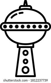 observatory icon. Glyph observatory icon for website design and mobile, app development, print. observatory icon from filled space collection isolated on white background