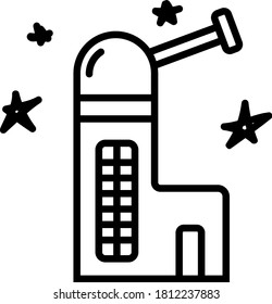 observatory icon. Glyph observatory icon for website design and mobile, app development, print. observatory icon from filled space collection isolated on white background