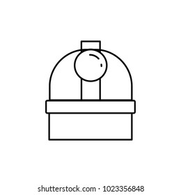 Observatory icon in line style. Space illustration with Observatory in white background. Element for space design. Science space object.