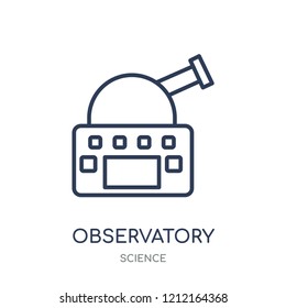 Observatory icon. Observatory linear symbol design from Science collection. Simple outline element vector illustration on white background.