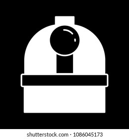 Observatory icon. Silhouette Observatory vector icon for web design isolated on black background