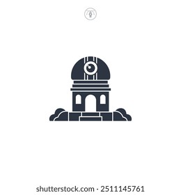 Observatory icon symbol vector illustration isolated on white background