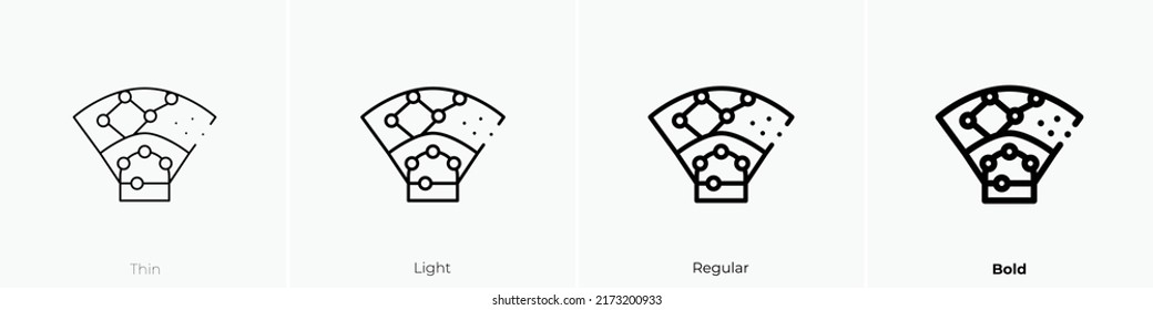 observatory icon. Thin, Light Regular And Bold style design isolated on white background