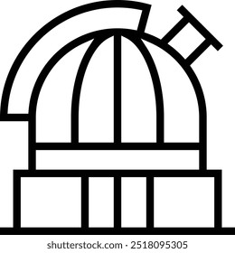 observatory icon. Thin linear style design isolated on white background