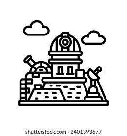 Observatory icon in vector. Illustration