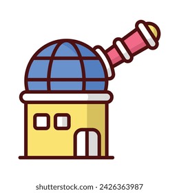 Observatory icon vector stock illustration