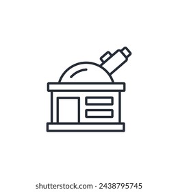observatory icon. vector.Editable stroke.linear style sign for use web design,logo.Symbol illustration.