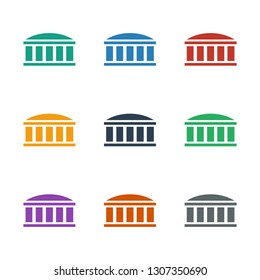 observatory icon white background. Editable filled observatory icon from architecture. Trendy observatory icon for web and mobile.