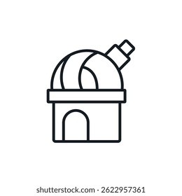 observatory icons isolated on White Background. Flat style design
